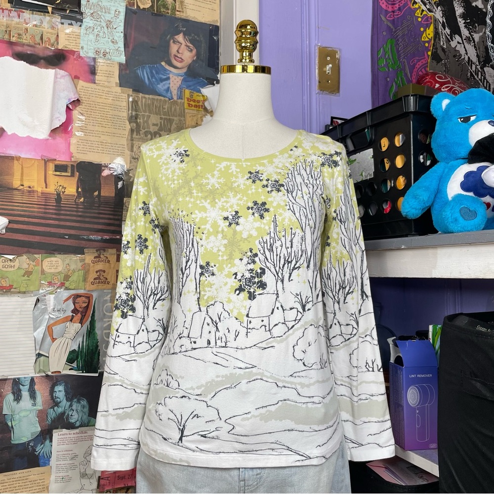 Winter Snowflake Long Sleeve Top